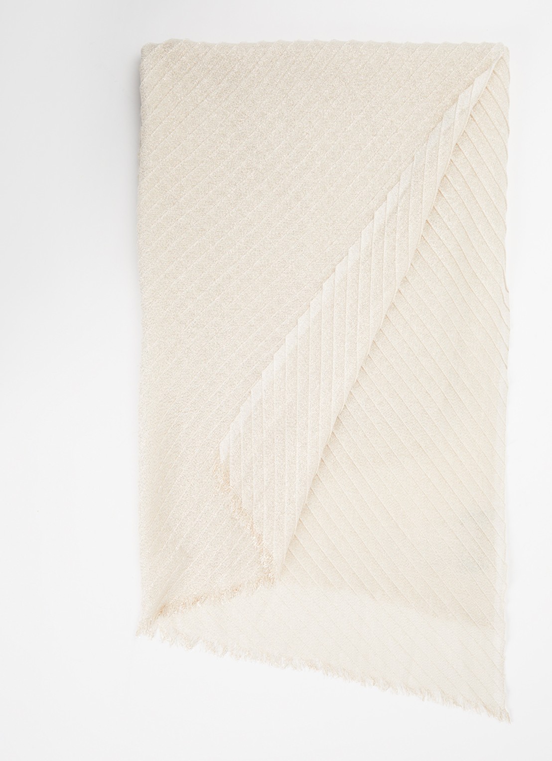 Joseph Ribkoff Sjaal met glitter 180 x 65 cm - voorkant beige