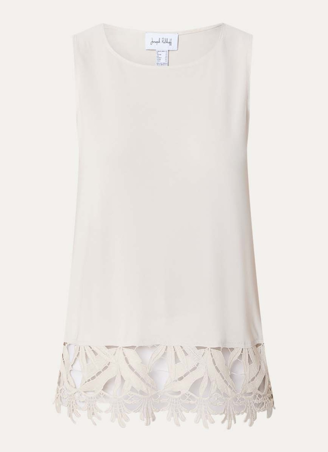 Joseph Ribkoff Tanktop met details van kant - voorkant beige
