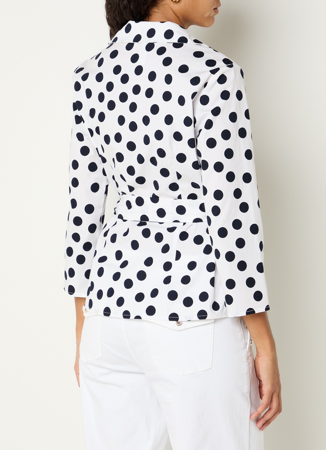 Joseph Ribkoff Tuniek met stippenprint - achterkant wit