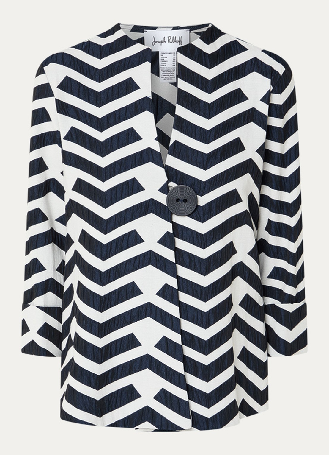 Joseph Ribkoff Tuniek met structuur en grafische print - voorkant wit