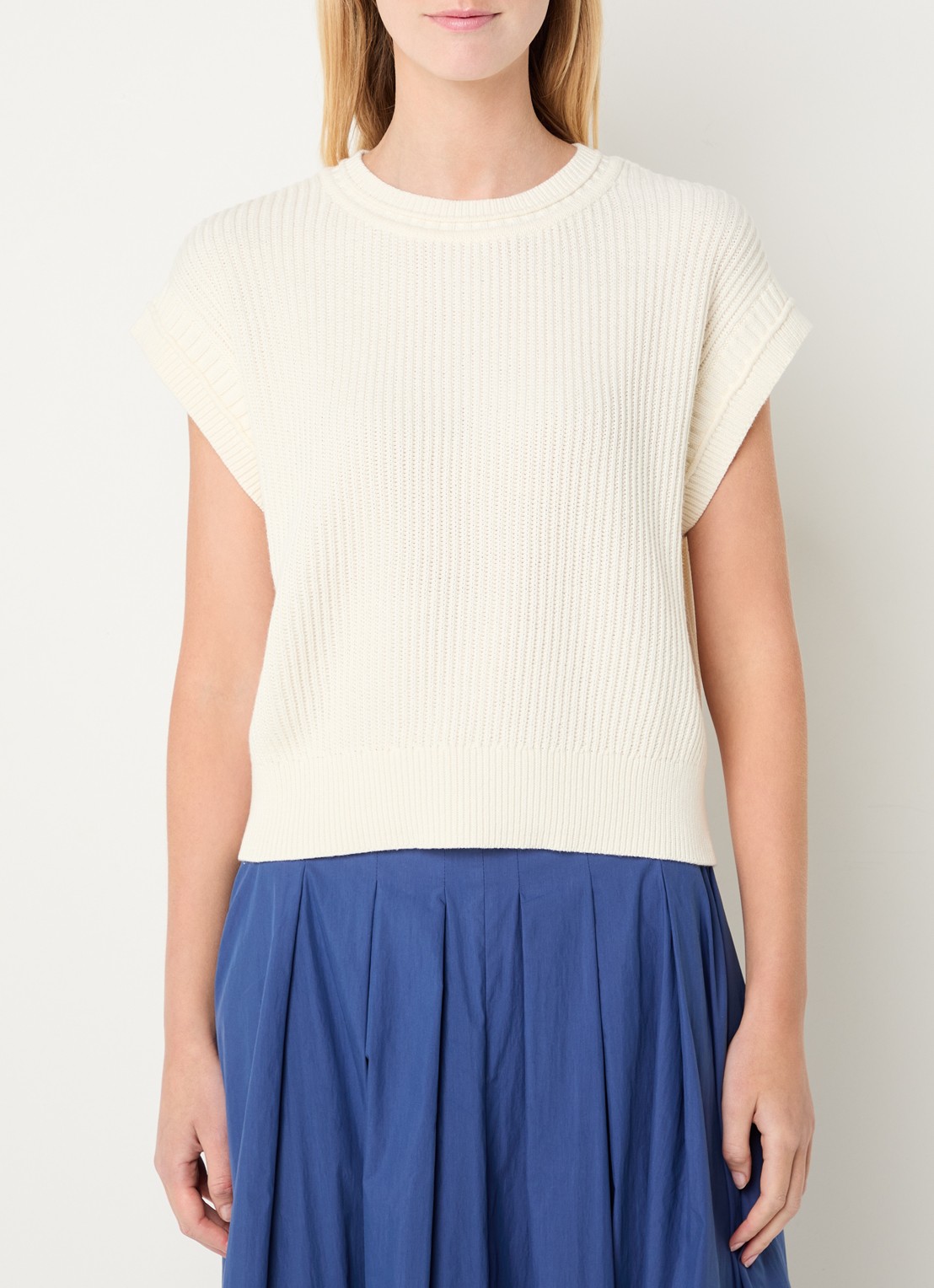 Josephine & Co Bailee grofgebreide spencer met stretch - detail 4 grijs
