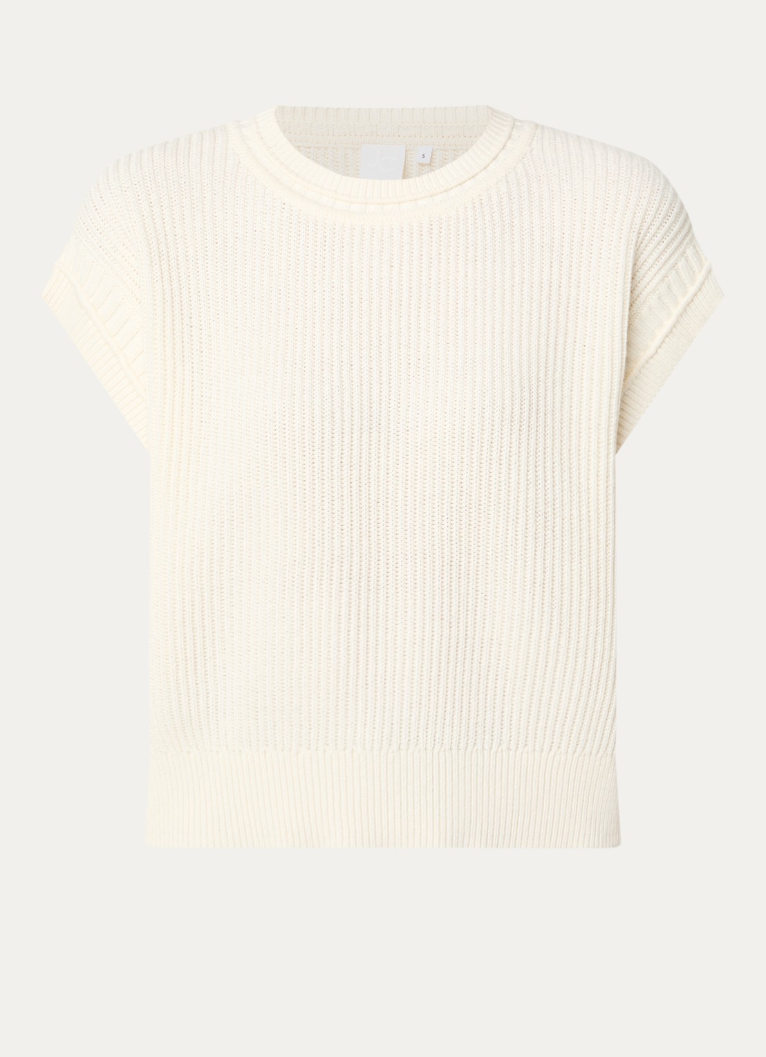 Josephine & Co Bailee grofgebreide spencer met stretch - voorkant grijs