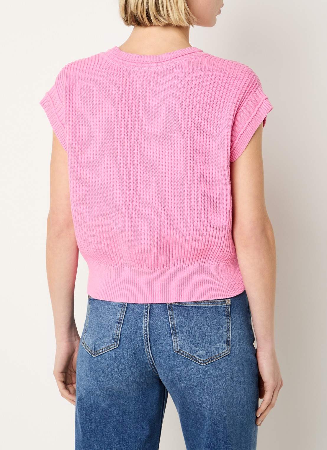 Josephine & Co Bailee grofgebreide spencer met stretch - achterkant roze