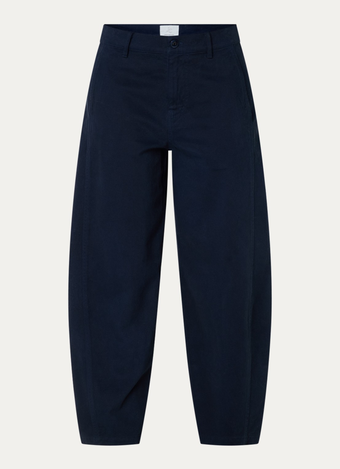 Josephine & Co Basile high waist balloon fit broek met steekzakken - voorkant 3 donkerblauw