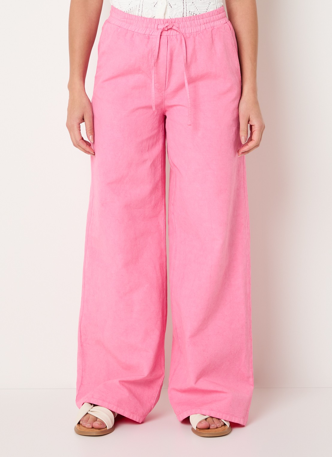 Josephine & Co Basma high waist chino met trekkoord - detail 4 roze