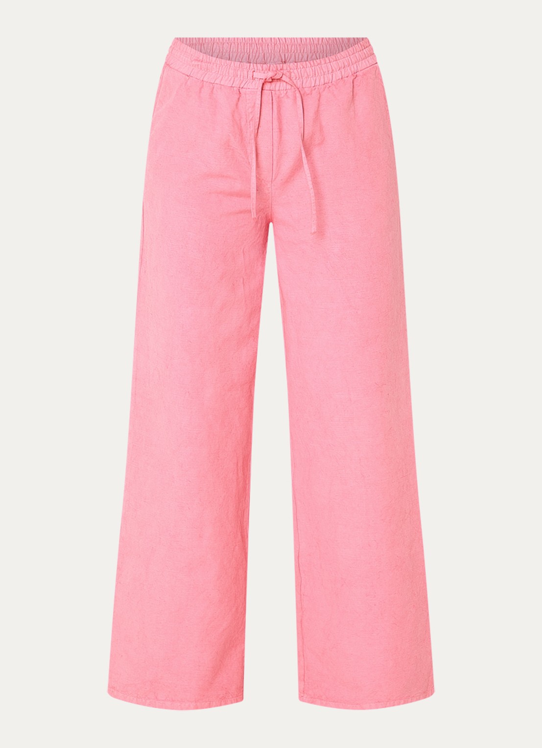 Josephine & Co Basma high waist chino met trekkoord - voorkant roze