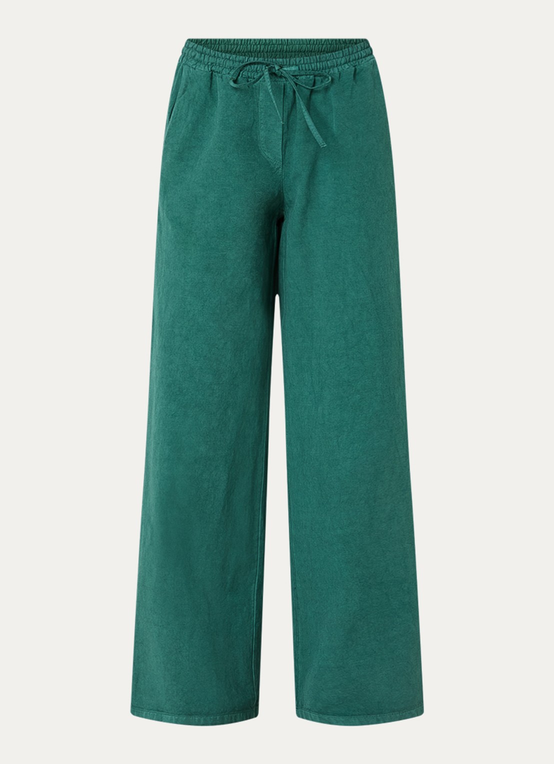 Josephine & Co Basma high waist chino met trekkoord - voorkant 3 groen