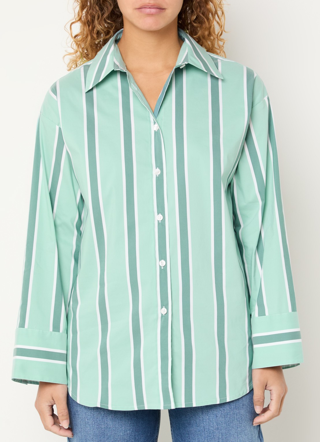 Josephine & Co Bastian blouse met streepprint - detail 4 mint