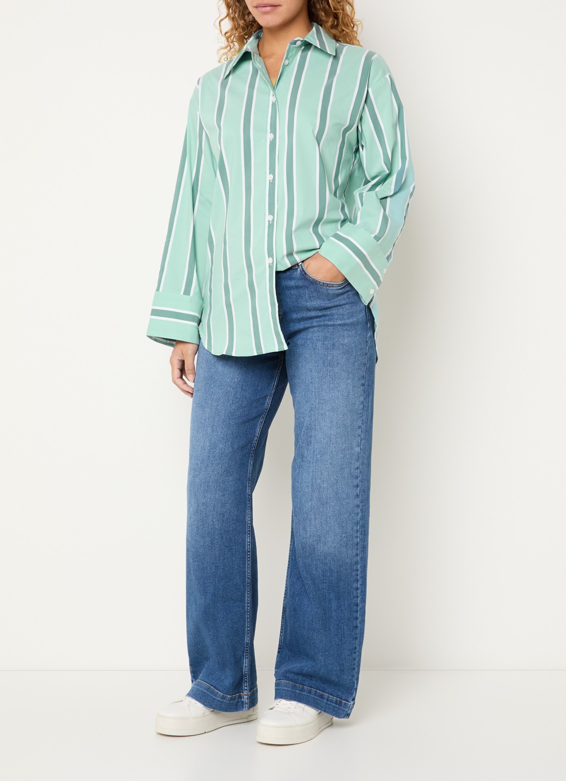 Josephine & Co Bastian blouse met streepprint - voorkant 3 mint