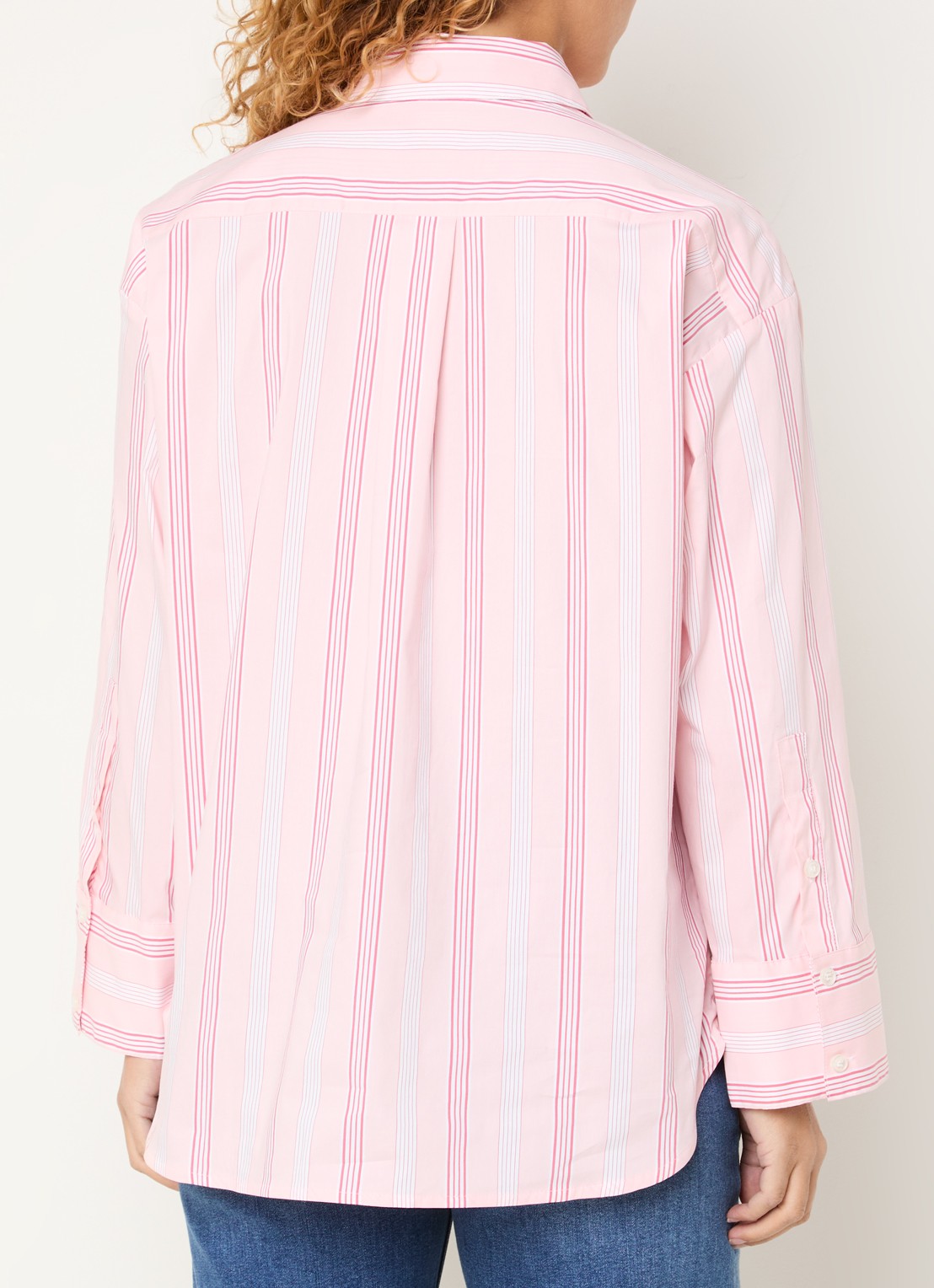 Josephine & Co Bastian blouse met streepprint - achterkant 2 lichtroze