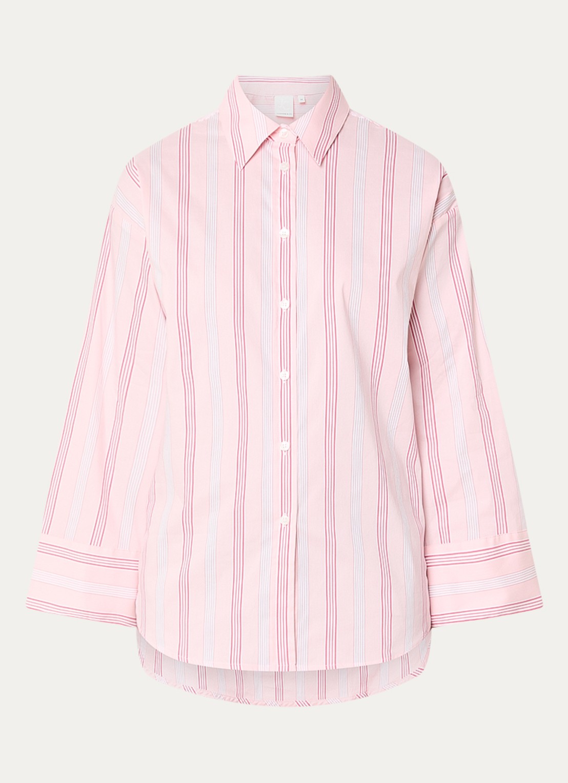 Josephine & Co Bastian blouse met streepprint - voorkant 3 lichtroze
