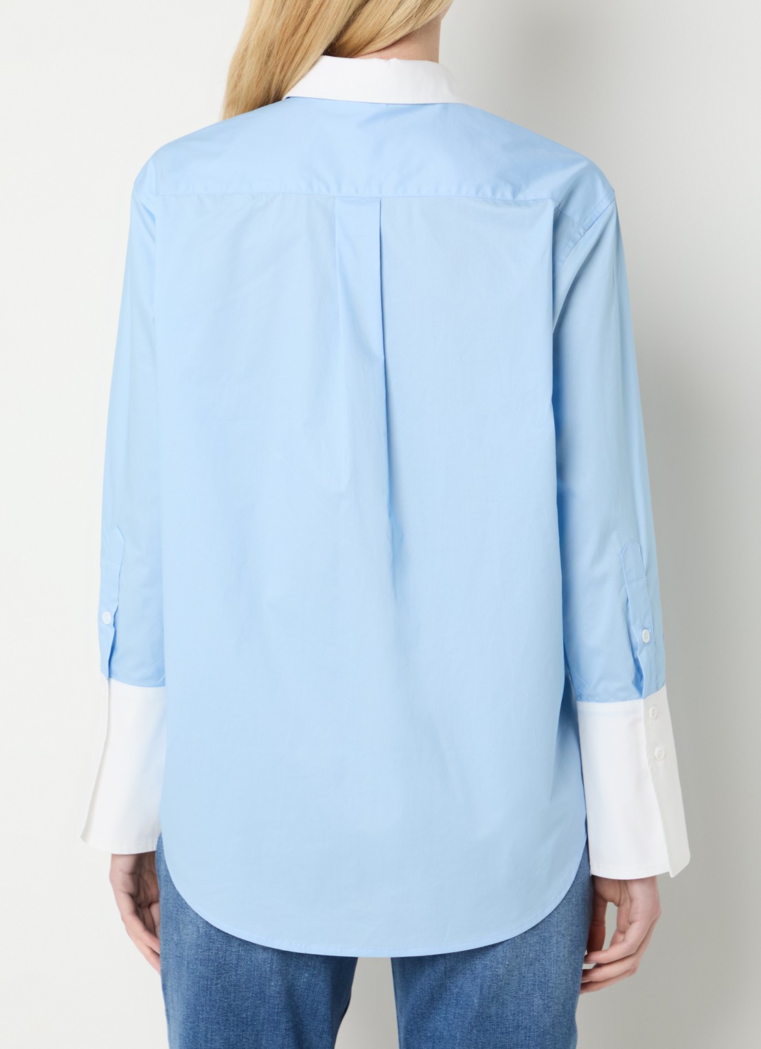 Josephine & Co Bax blouse met kraag - achterkant 3 lichtblauw
