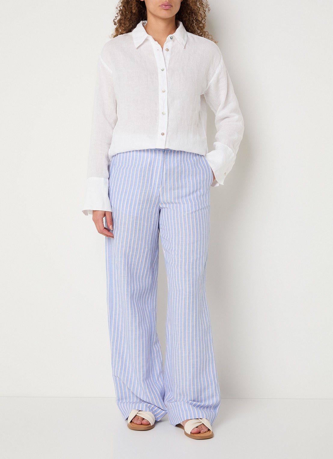 Josephine & Co Bazil blouse van linnen - voorkant 2 wit