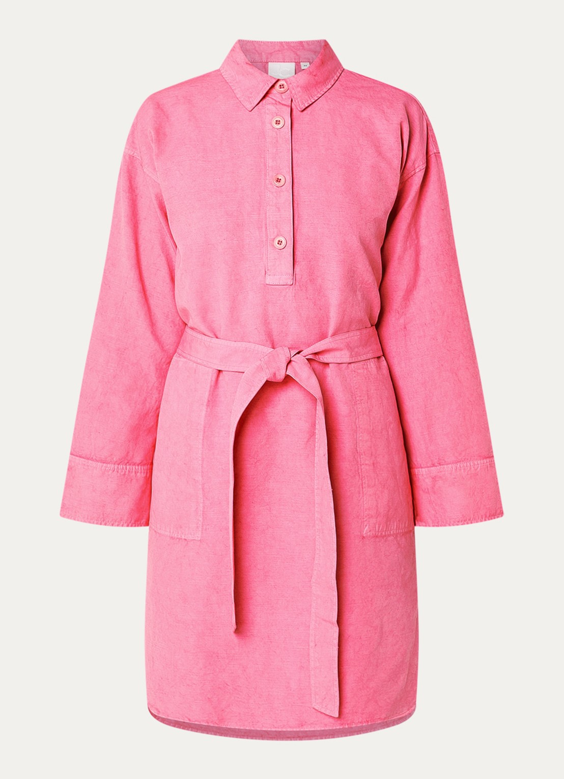 Josephine & Co Bella mini tuniekjurk met strikceintuur - voorkant roze