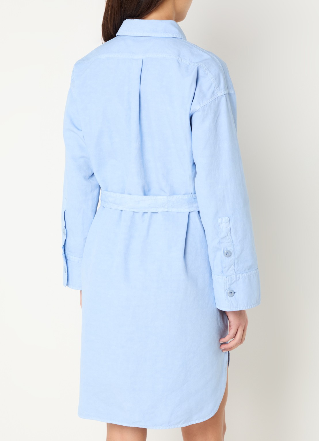Josephine & Co Bella mini tuniekjurk met strikceintuur - achterkant 3 lichtblauw