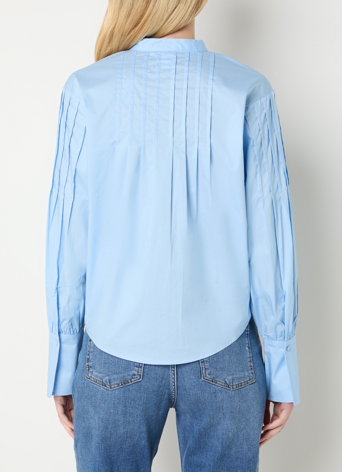 Josephine & Co Bellamy blouse met structuur - achterkant 4 lichtblauw