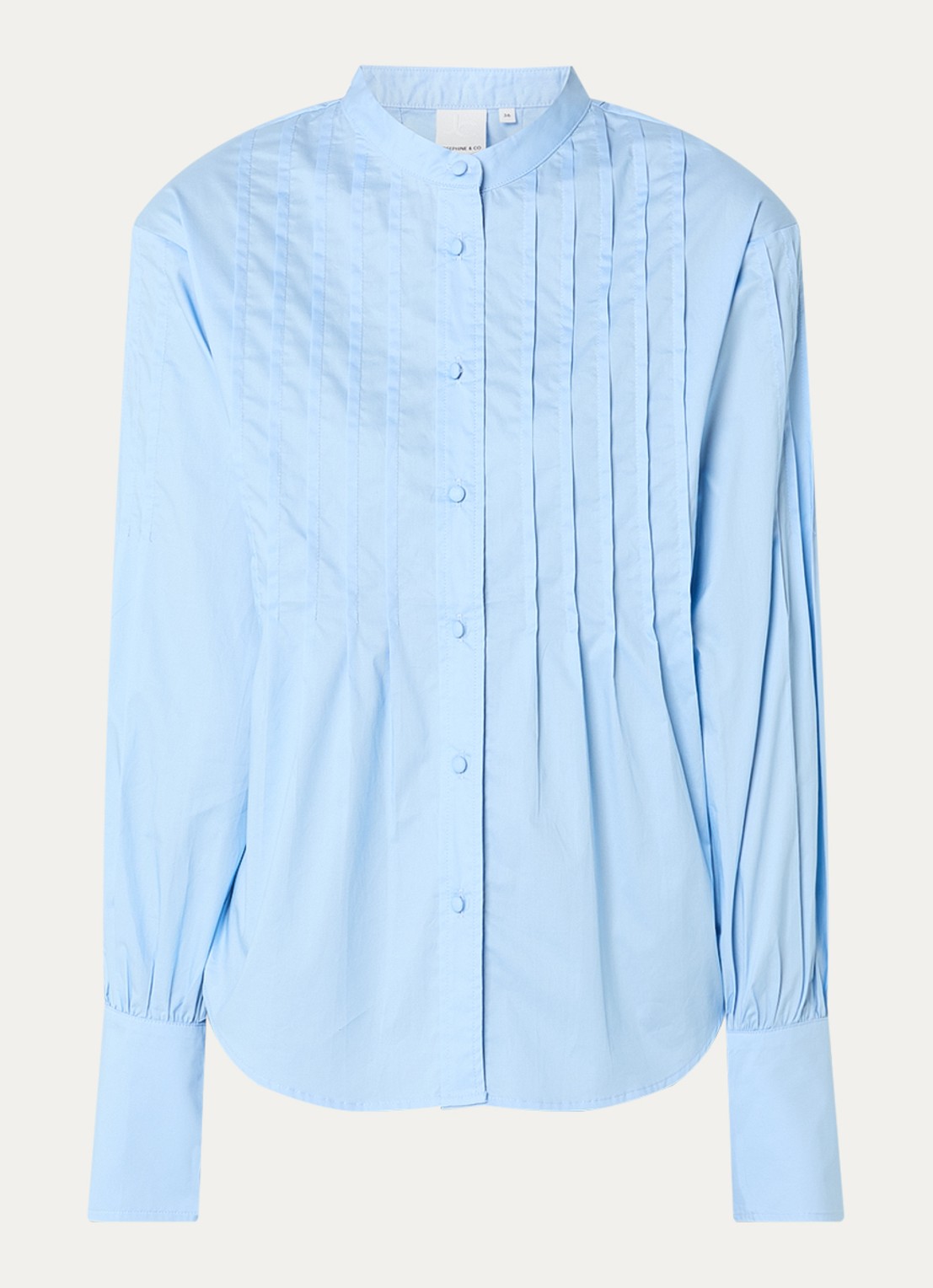Josephine & Co Bellamy blouse met structuur - voorkant lichtblauw