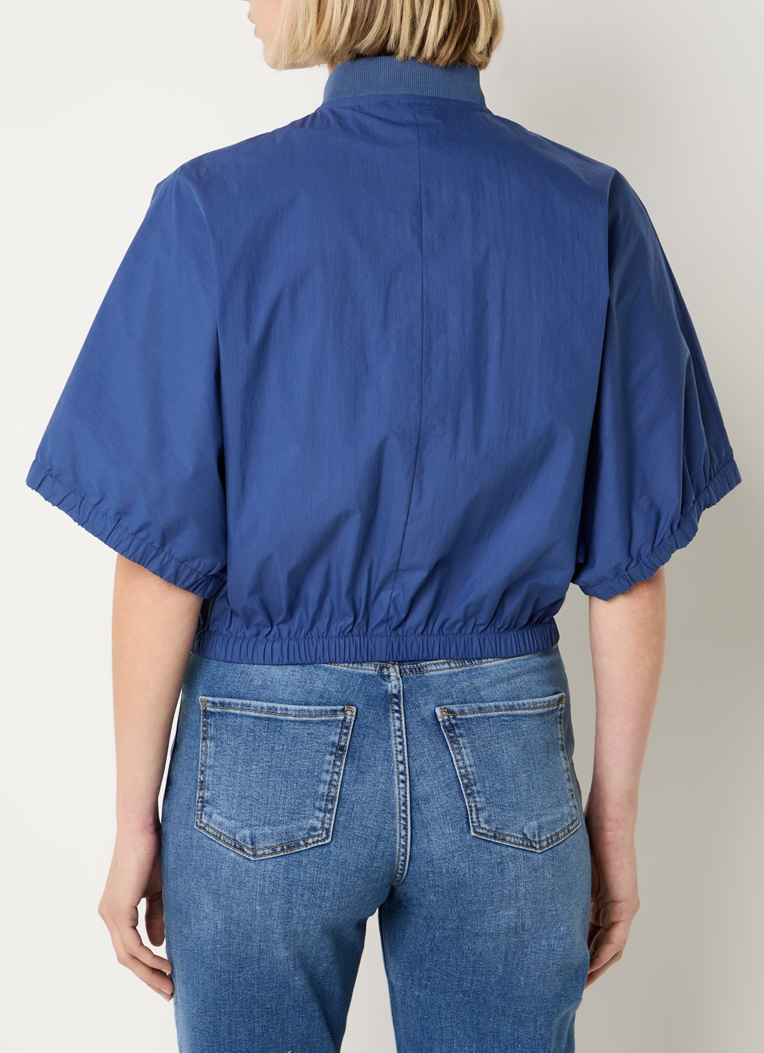 Josephine & Co Benedict cropped jack met vleermuismouw - achterkant 2 royalblauw