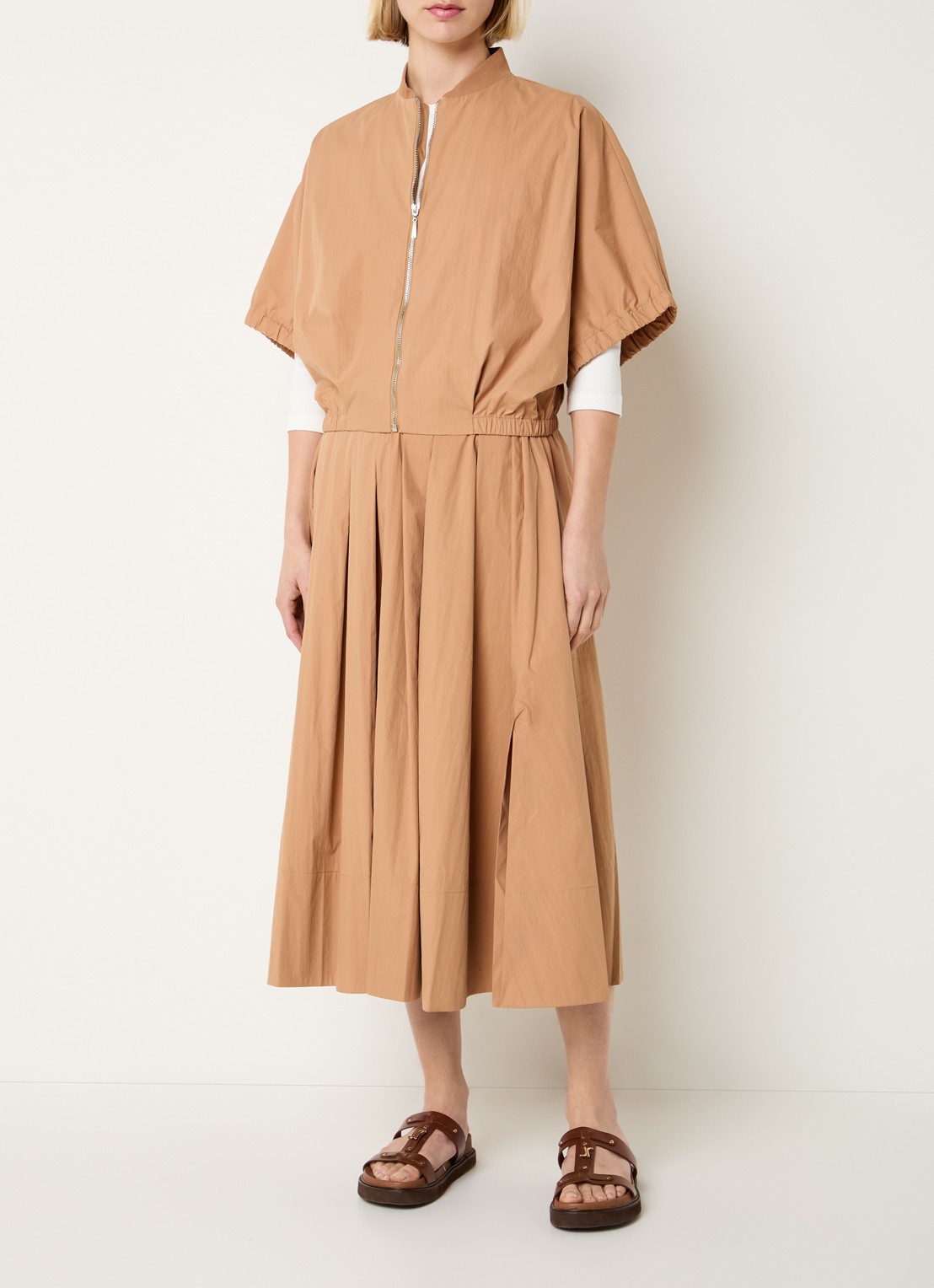 Josephine & Co Benedict cropped jack met vleermuismouw - voorkant 3 cognac
