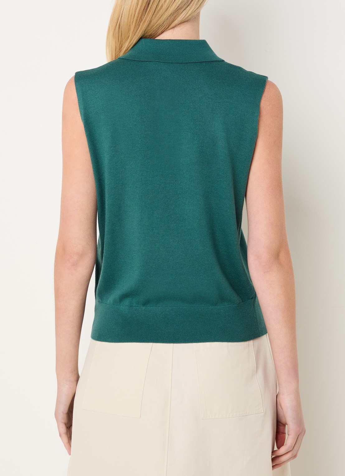 Josephine & Co Birol fijngebreide top in wolblend - achterkant 4 groen
