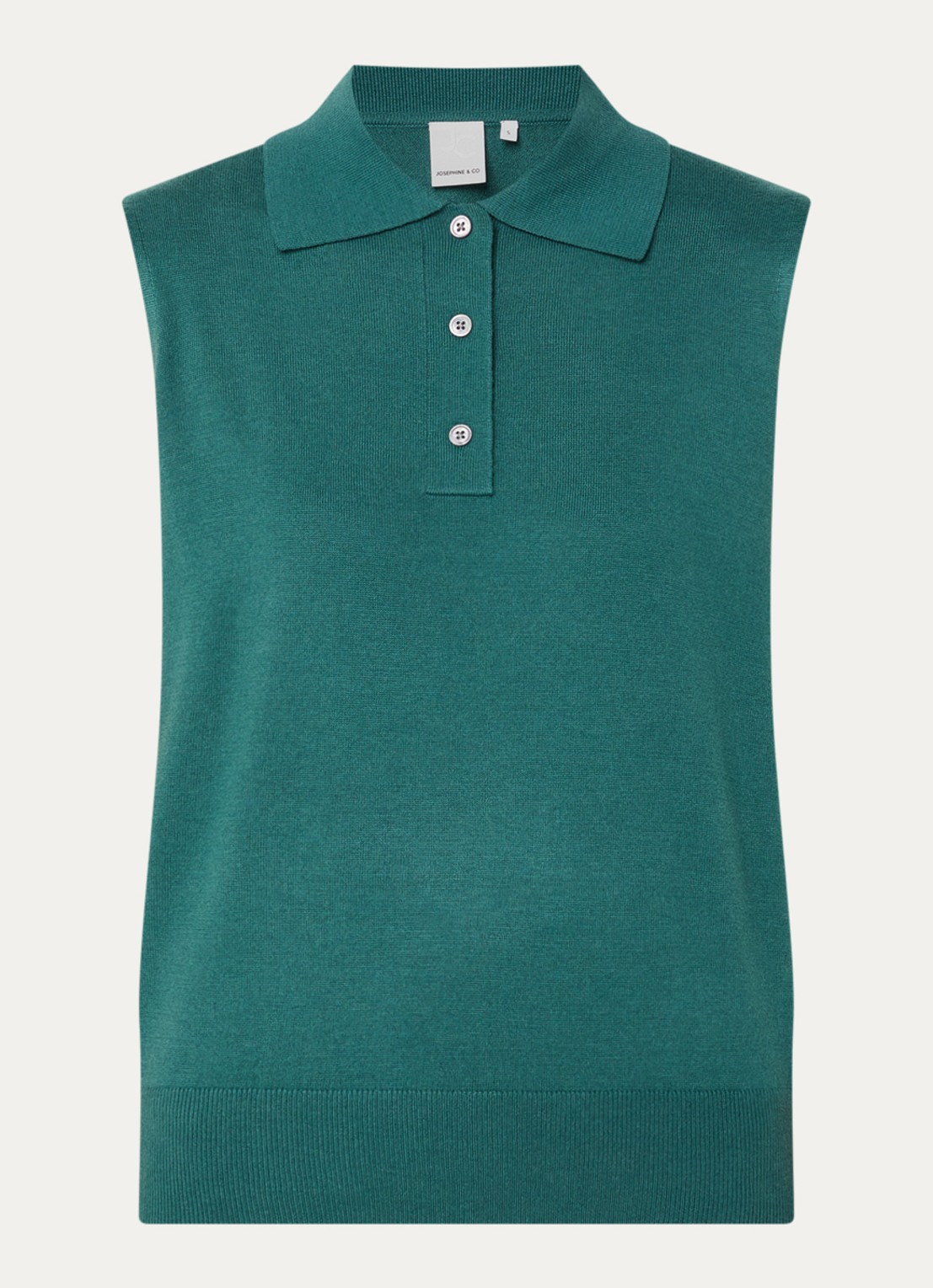 Josephine & Co Birol fijngebreide top in wolblend - voorkant groen