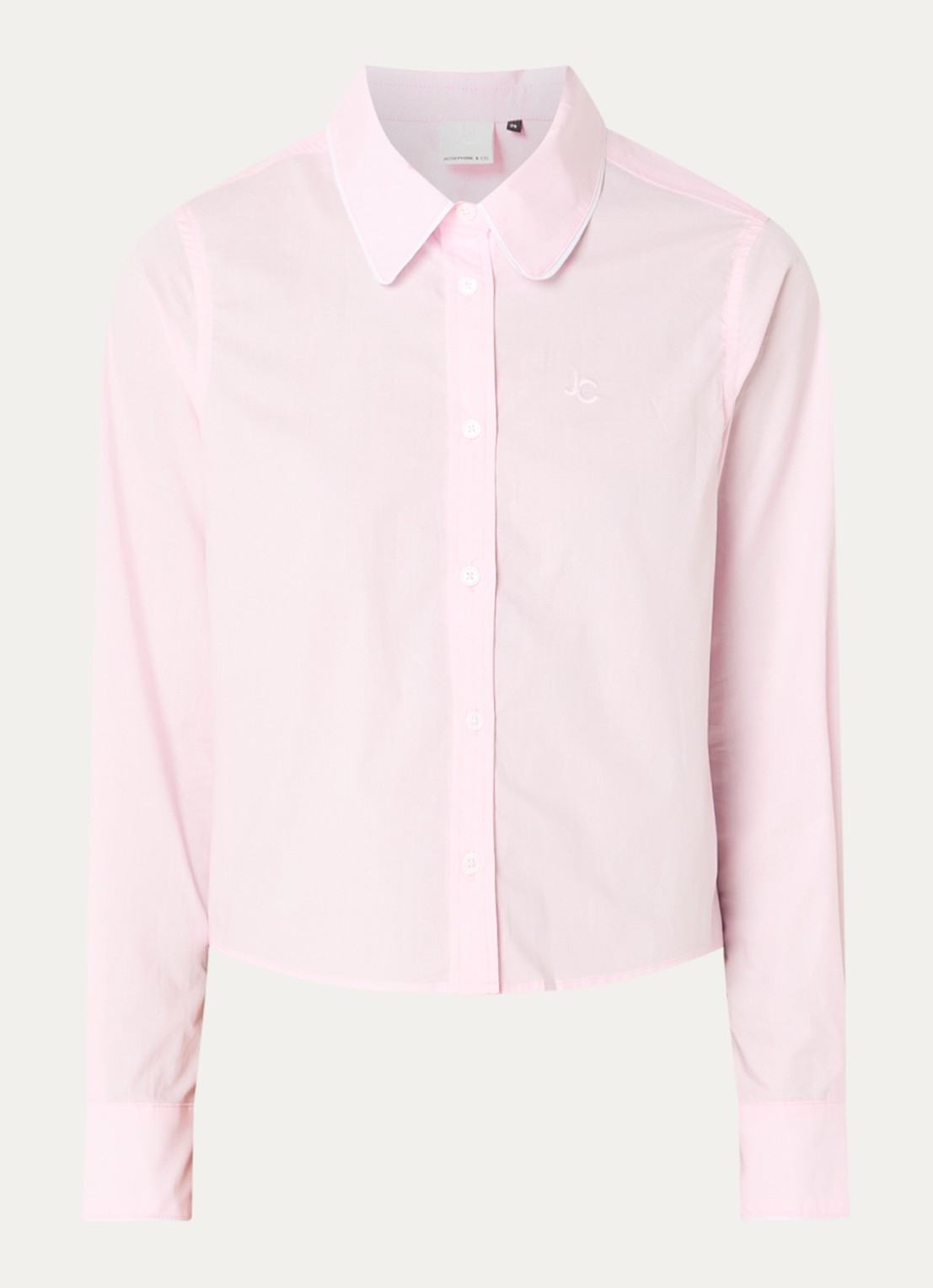 Josephine & Co Blouse met logoborduring - voorkant 3 lichtroze