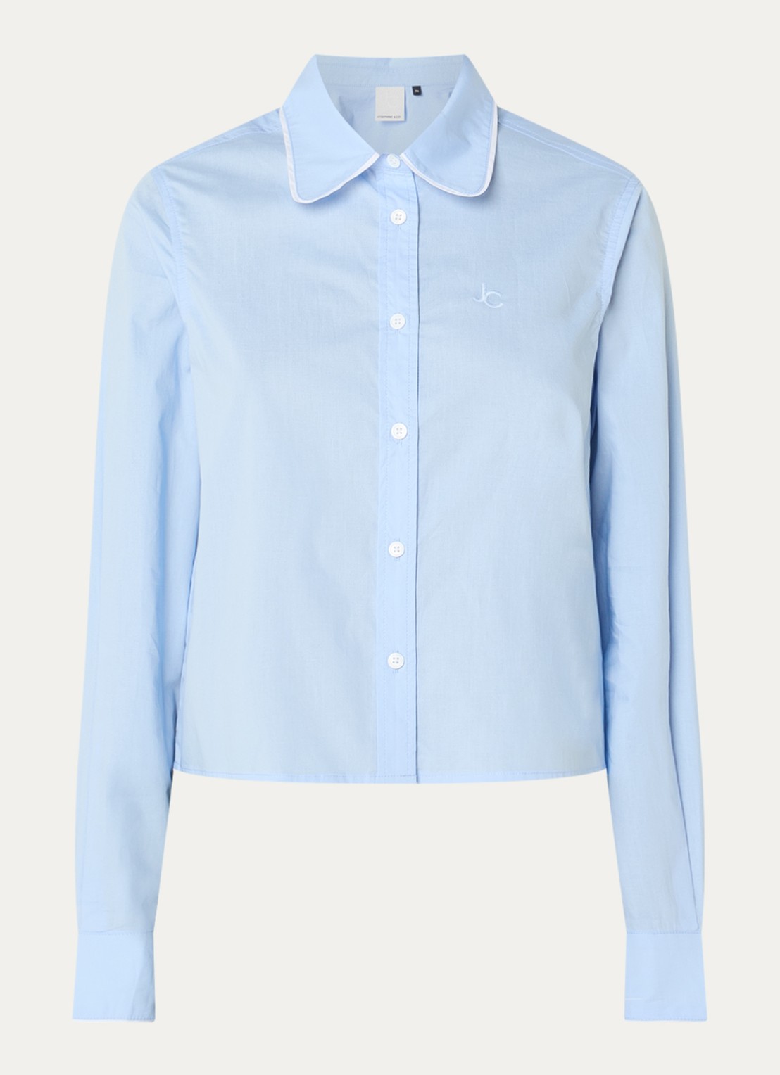 Josephine & Co Blouse met logoborduring - voorkant lichtblauw