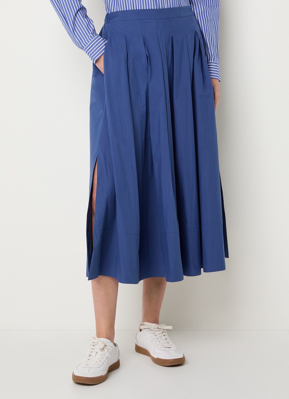 Josephine & Co Blume midi A-lijn rok  - detail indigo