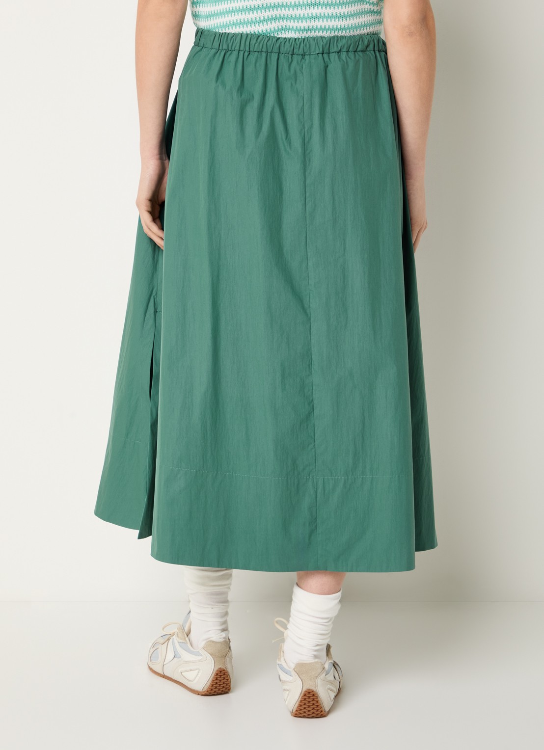Josephine & Co Blume midi A-lijn rok  - achterkant 3 zeegroen