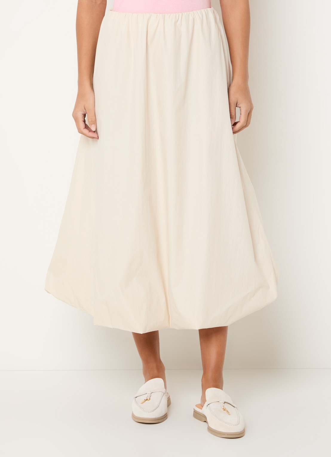 Josephine & Co Bonnie midi rok met steekzakken - detail 2 beige