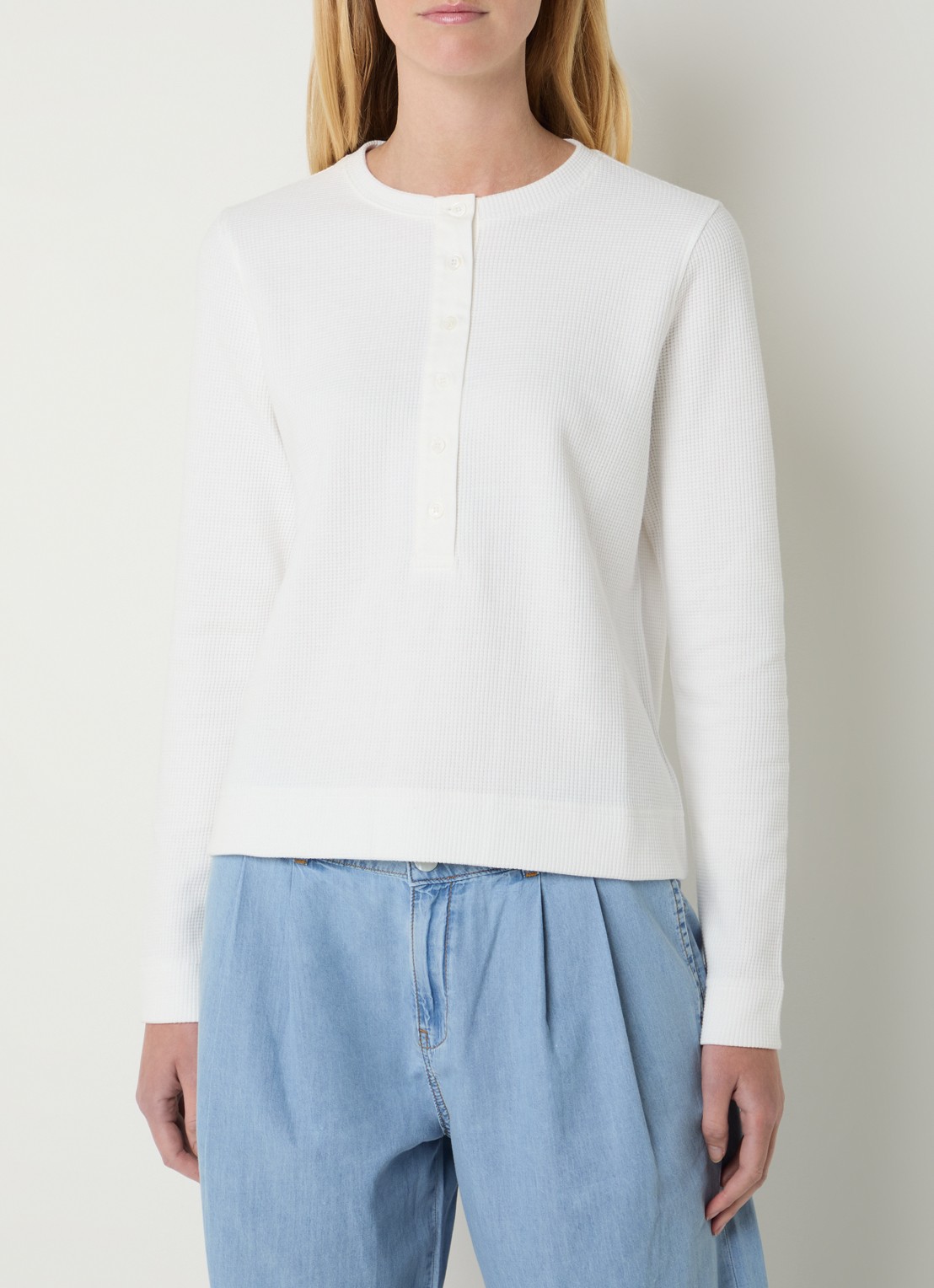 Josephine & Co Boyd longsleeve met structuur - detail 4 wit
