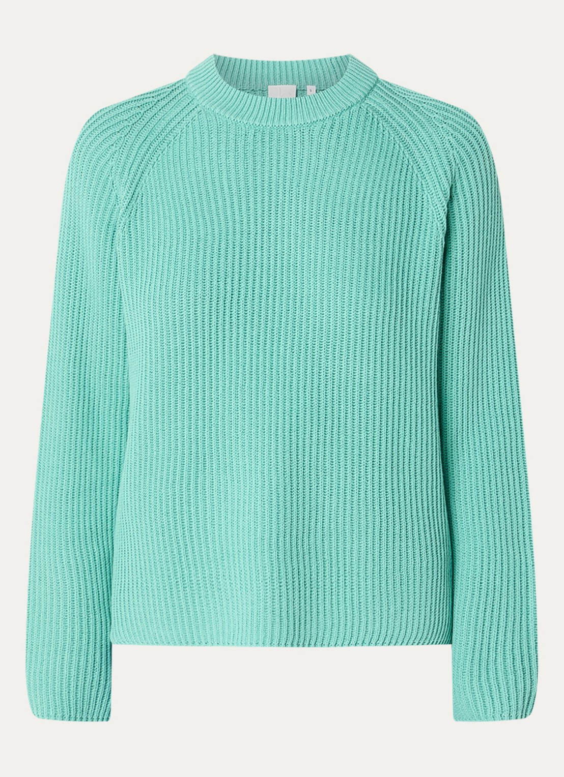 Josephine & Co Brant grofgebreide trui met ronde hals - voorkant mint