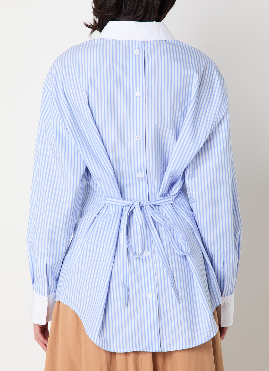 Josephine & Co Brice blouse lichtblauwe streep - detail 4 lichtblauw