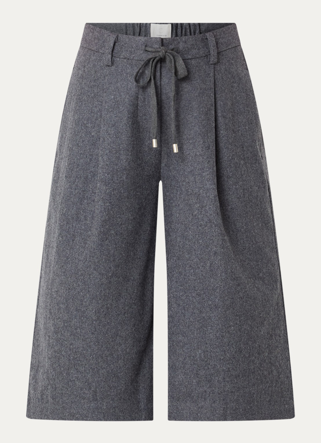 Josephine & Co Camden high waist wide fit korte broek - voorkant 3 donkergrijs