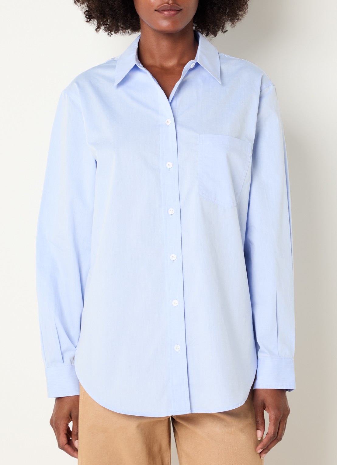 Josephine & Co Casa blouse met borstzak - detail 4 lichtblauw