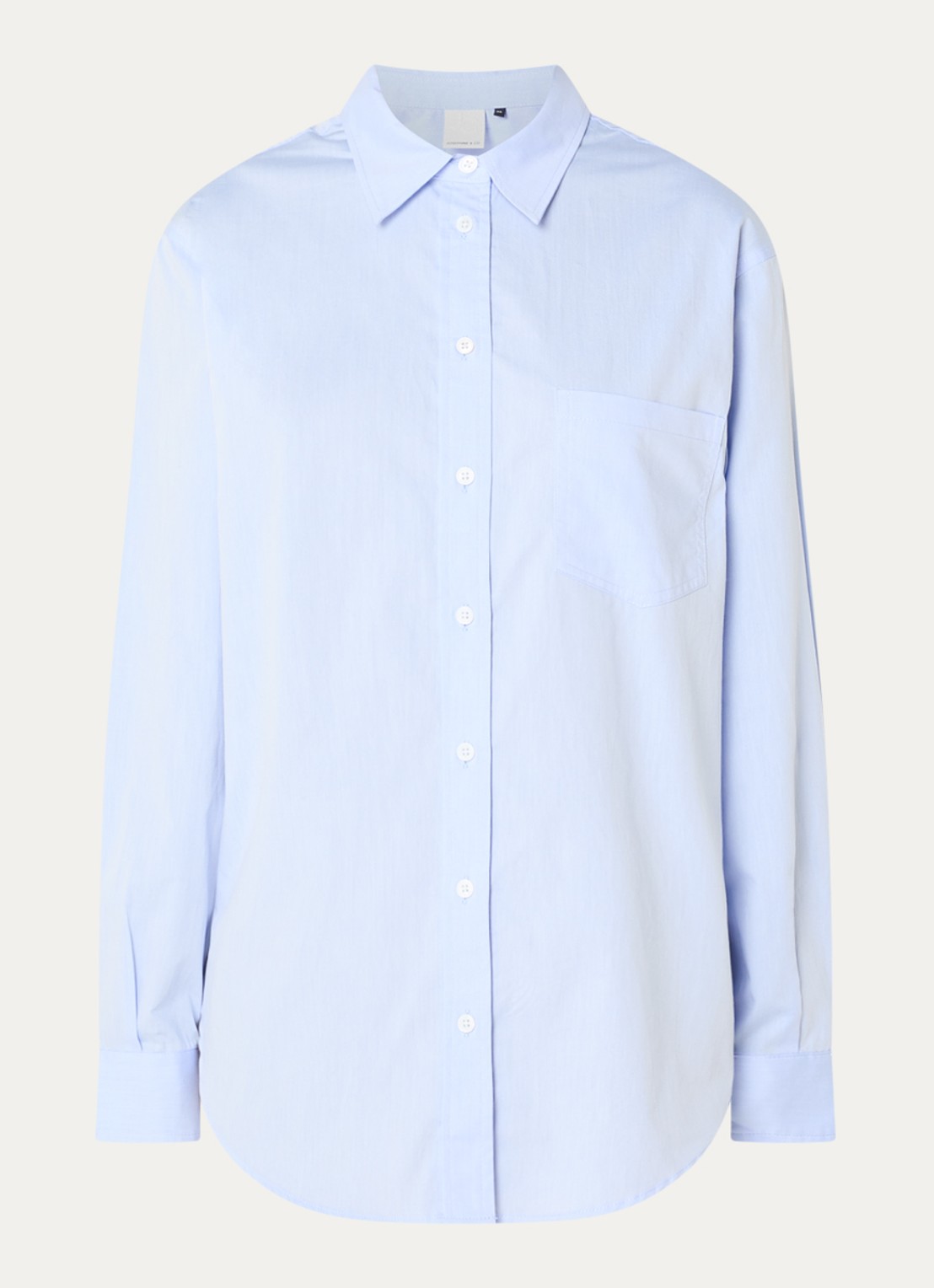 Josephine & Co Casa blouse met borstzak - voorkant 2 lichtblauw