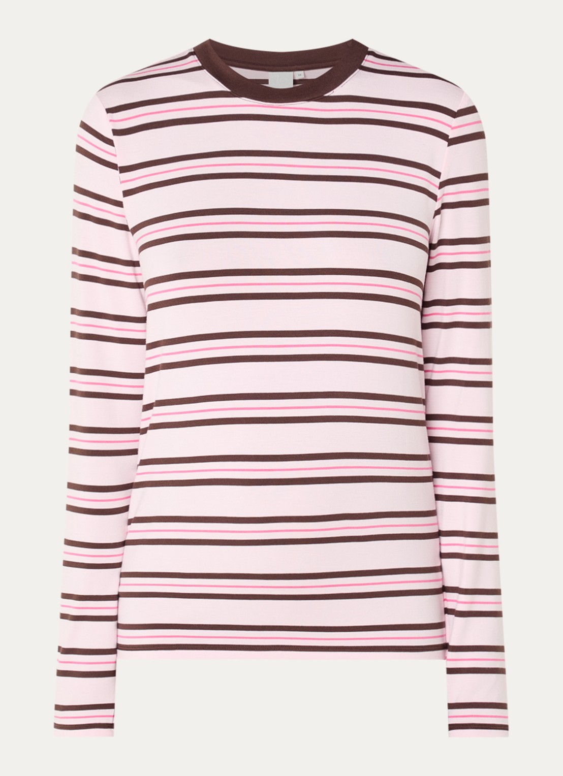 Josephine & Co Cosimo longsleeve met streepprint - voorkant 3 lichtroze