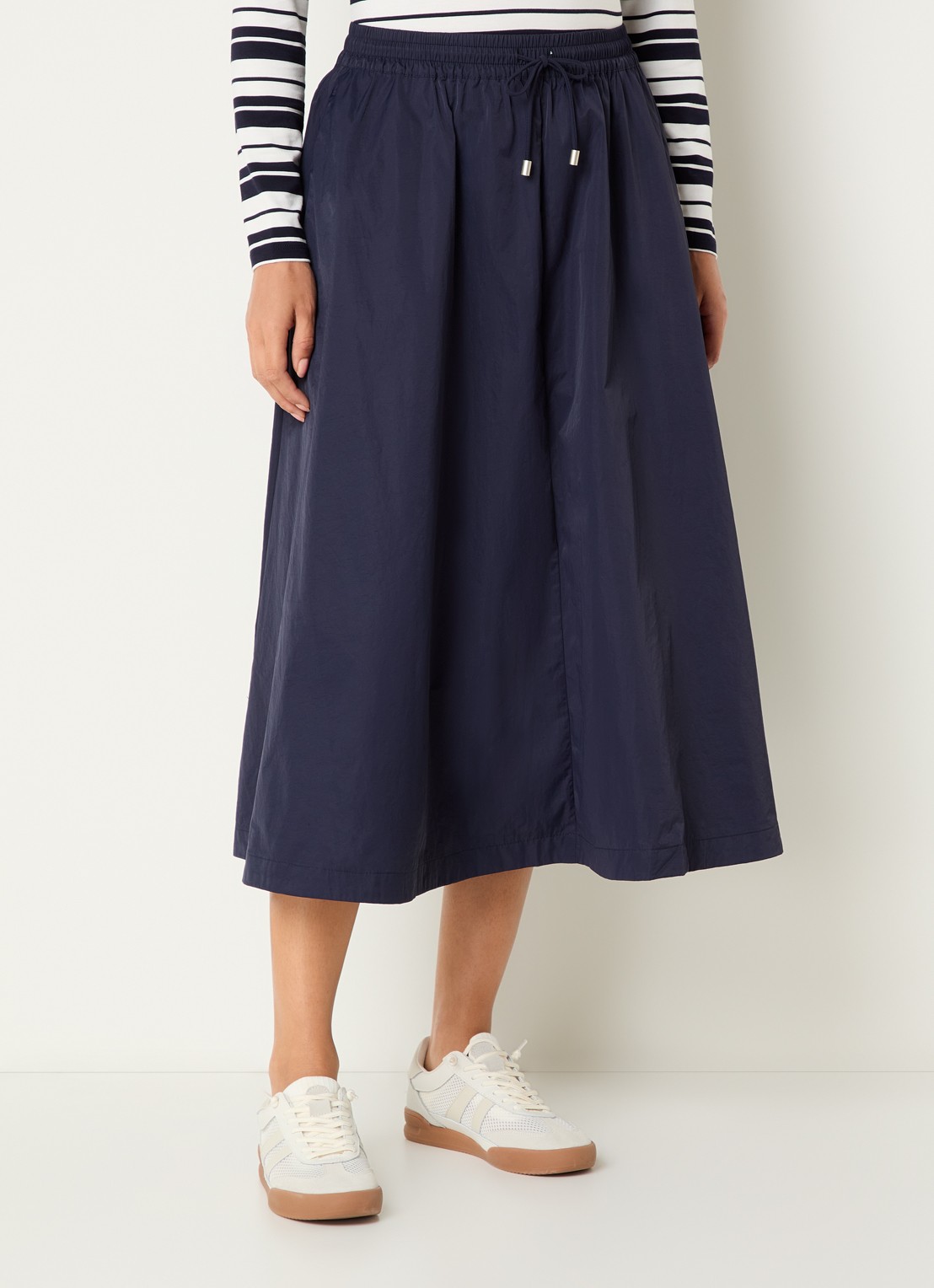 Josephine & Co Cullen midi rok met trekkoord - detail 4 donkerblauw