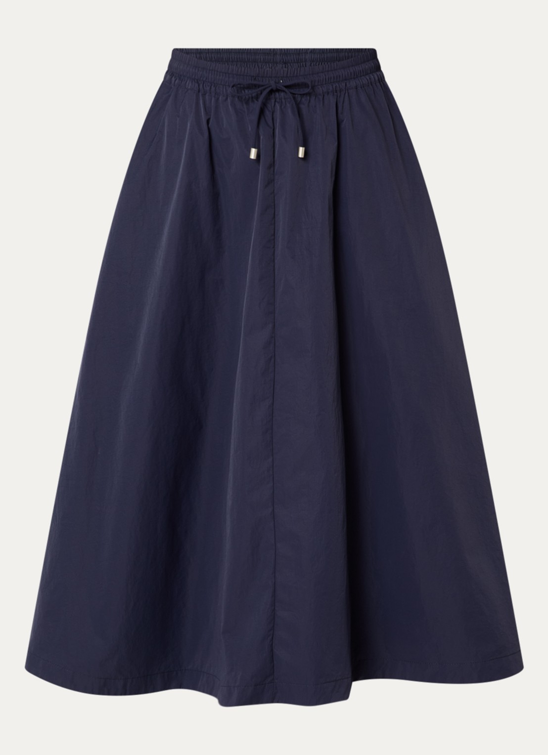 Josephine & Co Cullen midi rok met trekkoord - voorkant donkerblauw