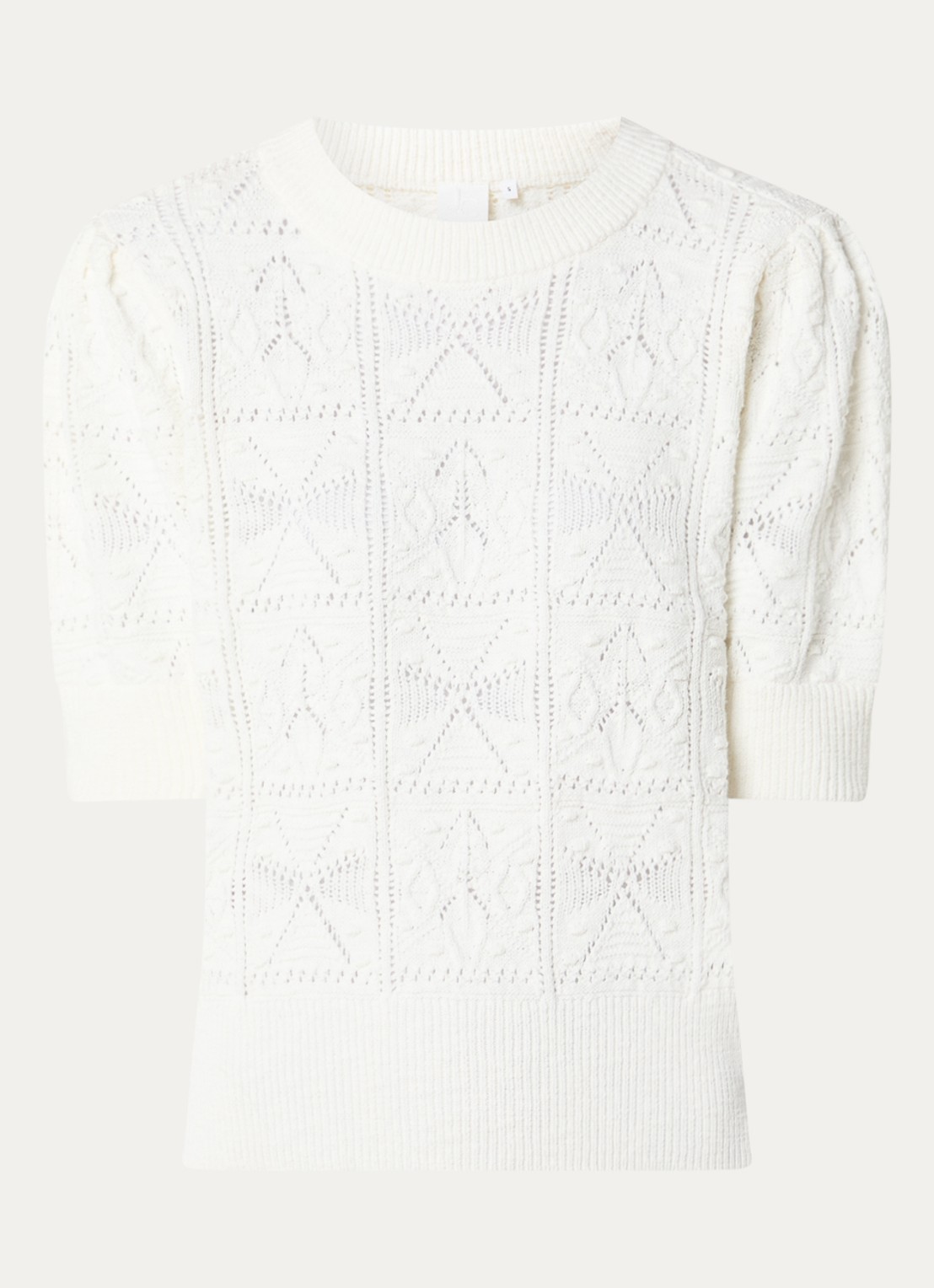 Josephine & Co Dieuwertje top met broderie - voorkant wit