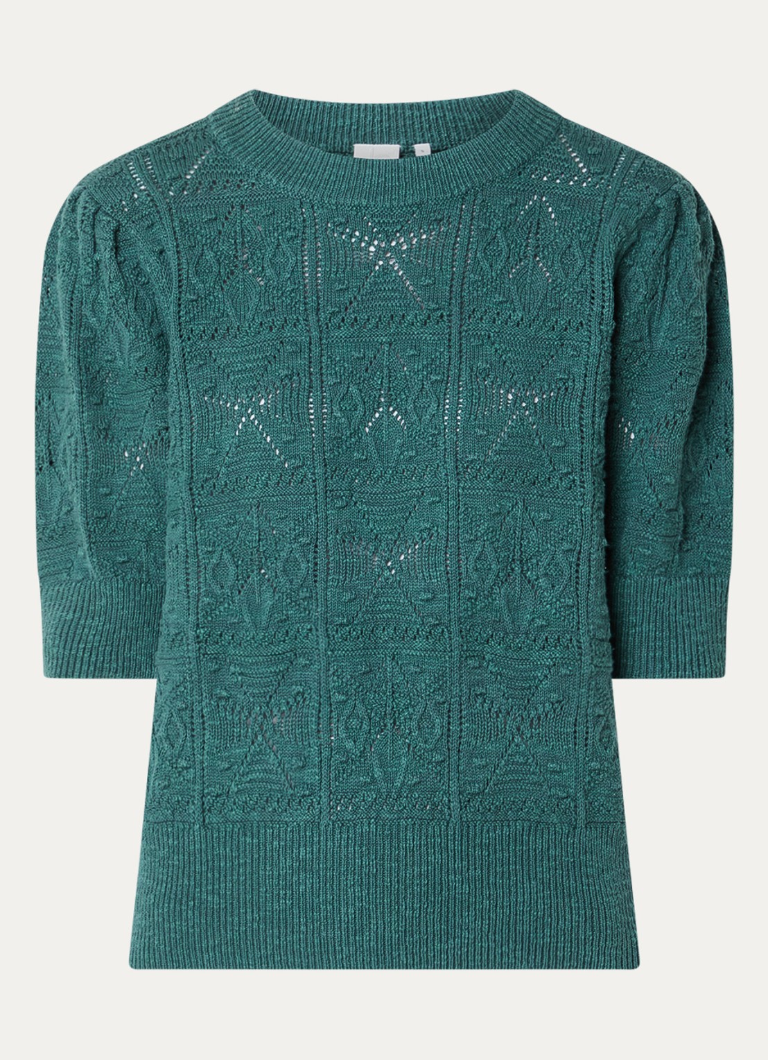 Josephine & Co Dieuwertje top met broderie - voorkant groen