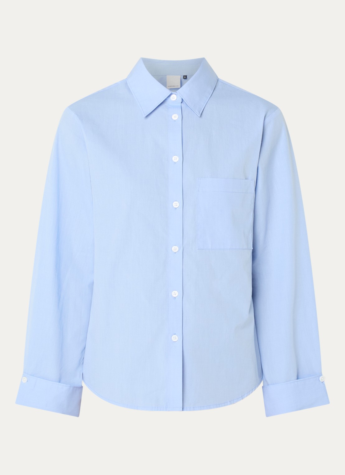 Josephine & Co Leon blouse met borstzak - voorkant lichtblauw
