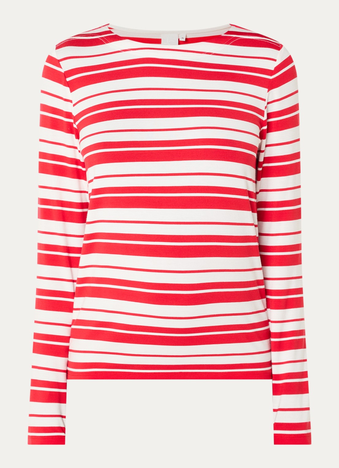 Josephine & Co Longsleeve met streepprint - voorkant 2 rood