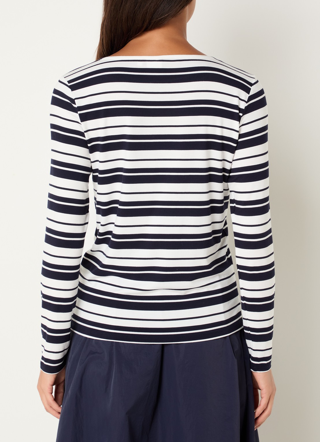 Josephine & Co Longsleeve met streepprint - achterkant donkerblauw