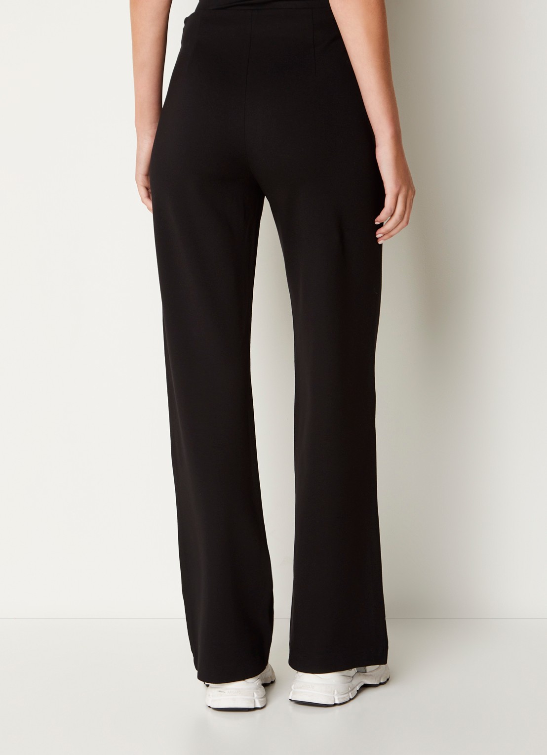 Josephine & Co Parker high waist straight fit pantalon van jersey - achterkant 4 zwart
