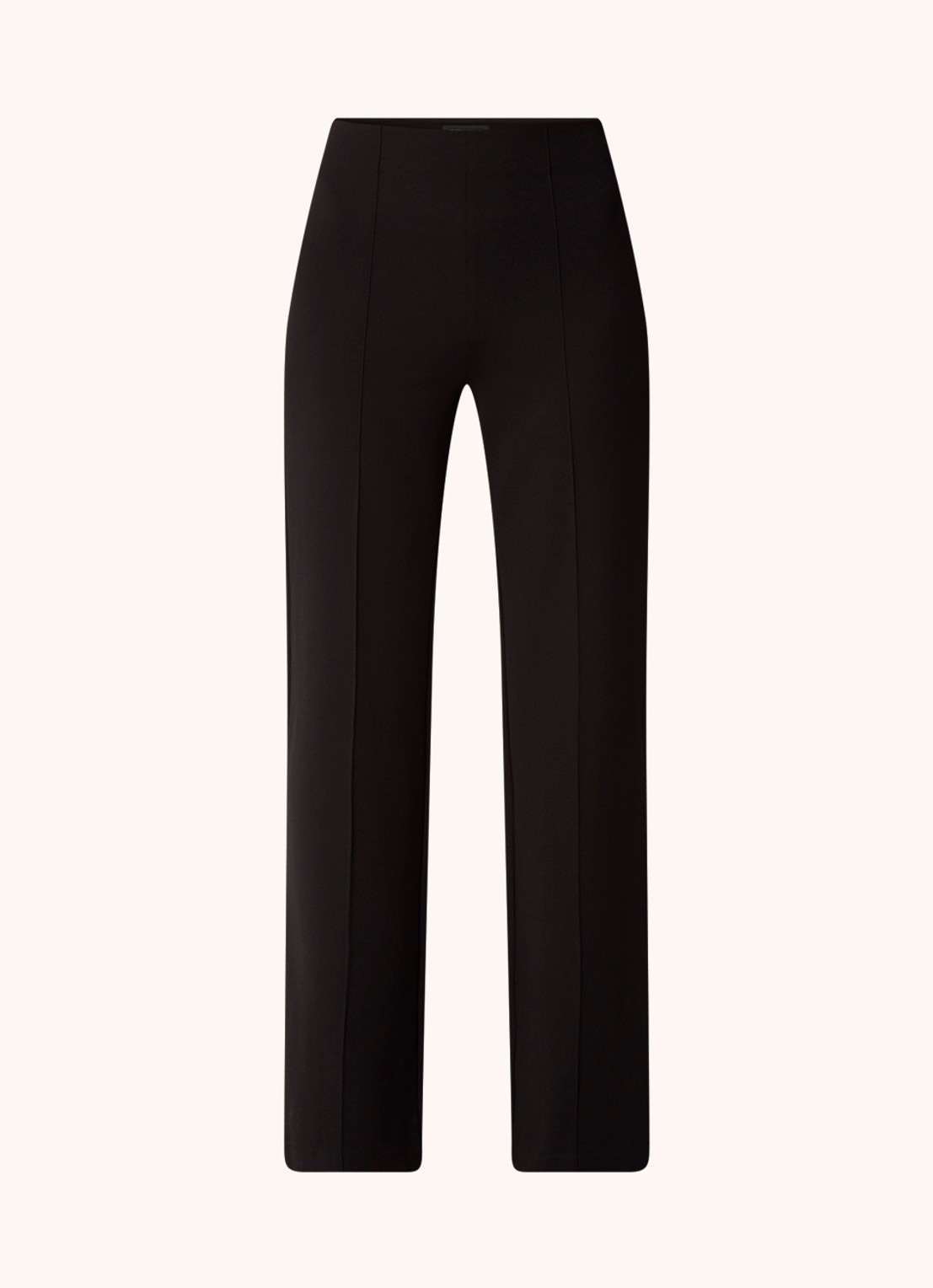 Josephine & Co Parker high waist straight fit pantalon van jersey - voorkant zwart