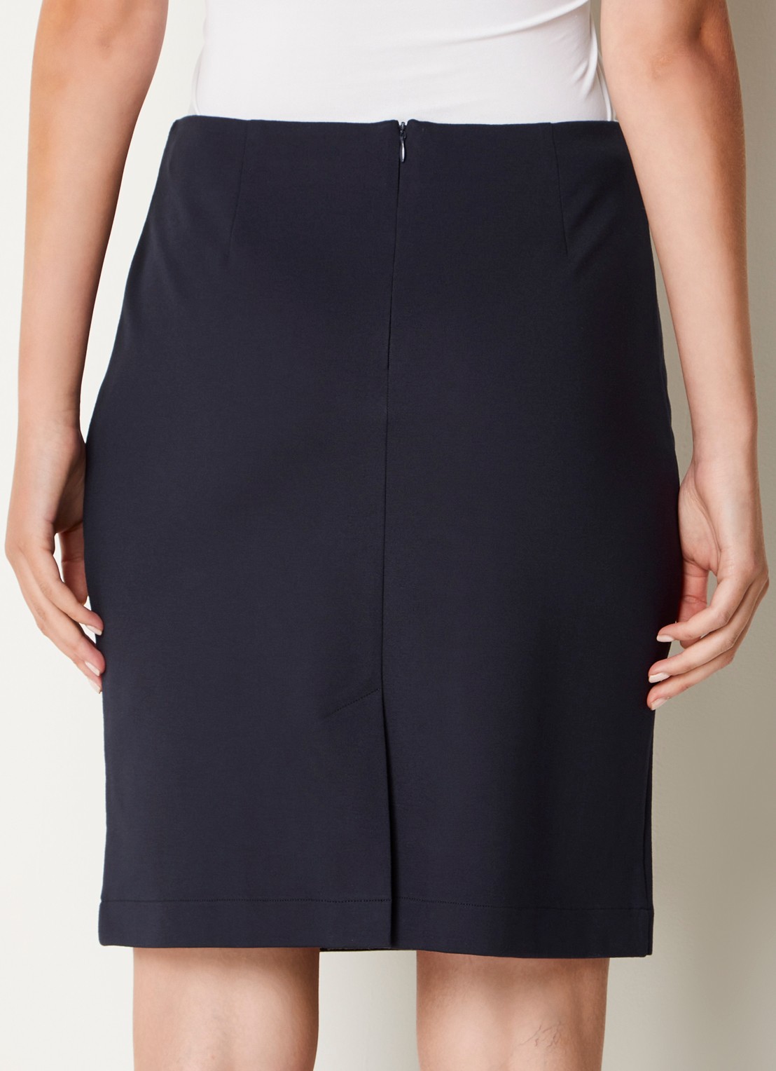 Josephine & Co Pip mini kokerrok van jersey - achterkant donkerblauw