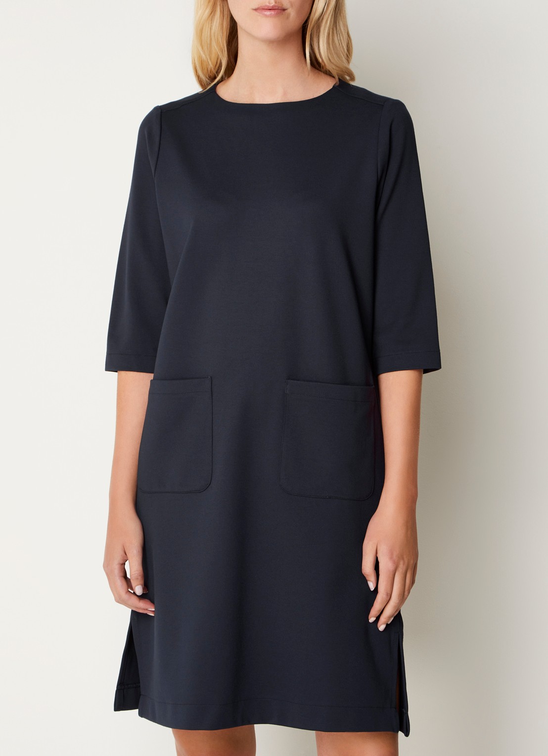 Josephine & Co Polly mini jurk van jersey met opgestikte zakken  - detail 2 donkerblauw