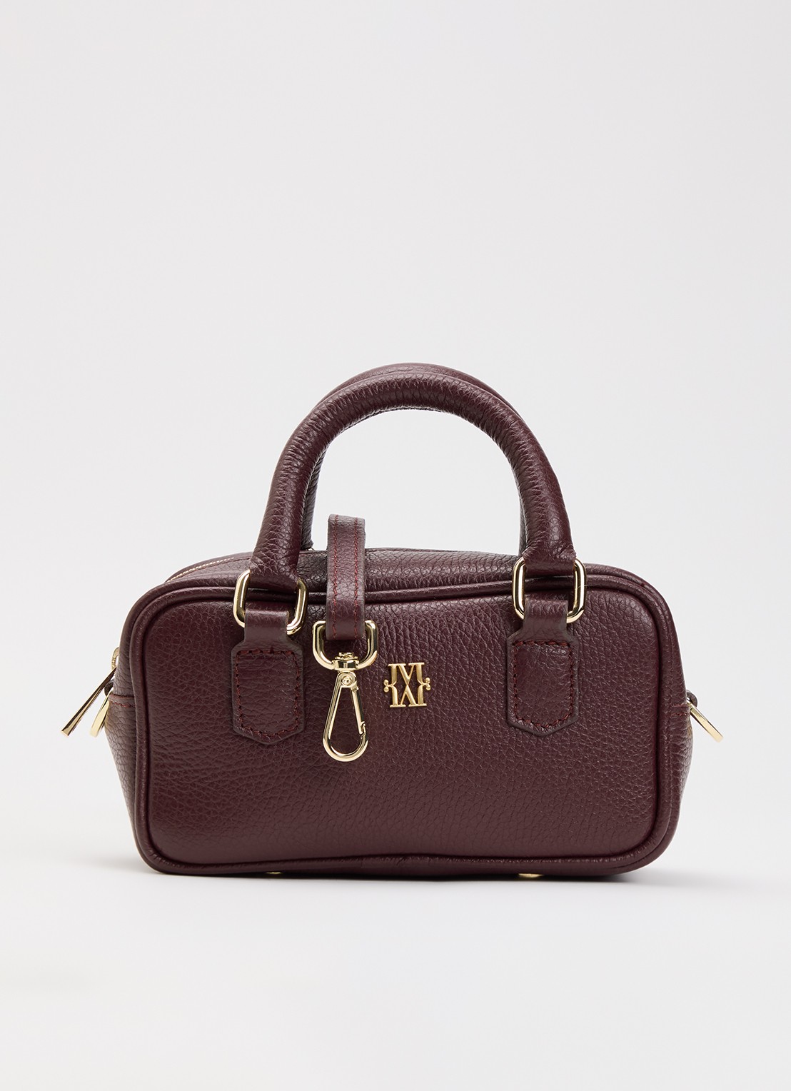 JOSH V Amandine crossbodytas met afneembare schouderriem  - voorkant 4 aubergine