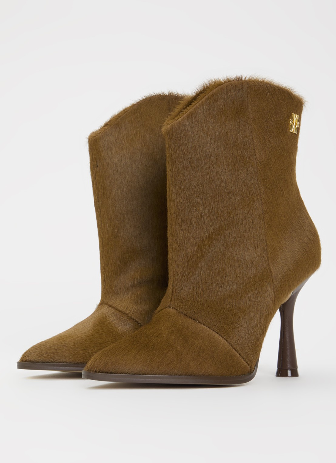 JOSH V Aurelia enkellaars van leer  - detail donkerkhaki